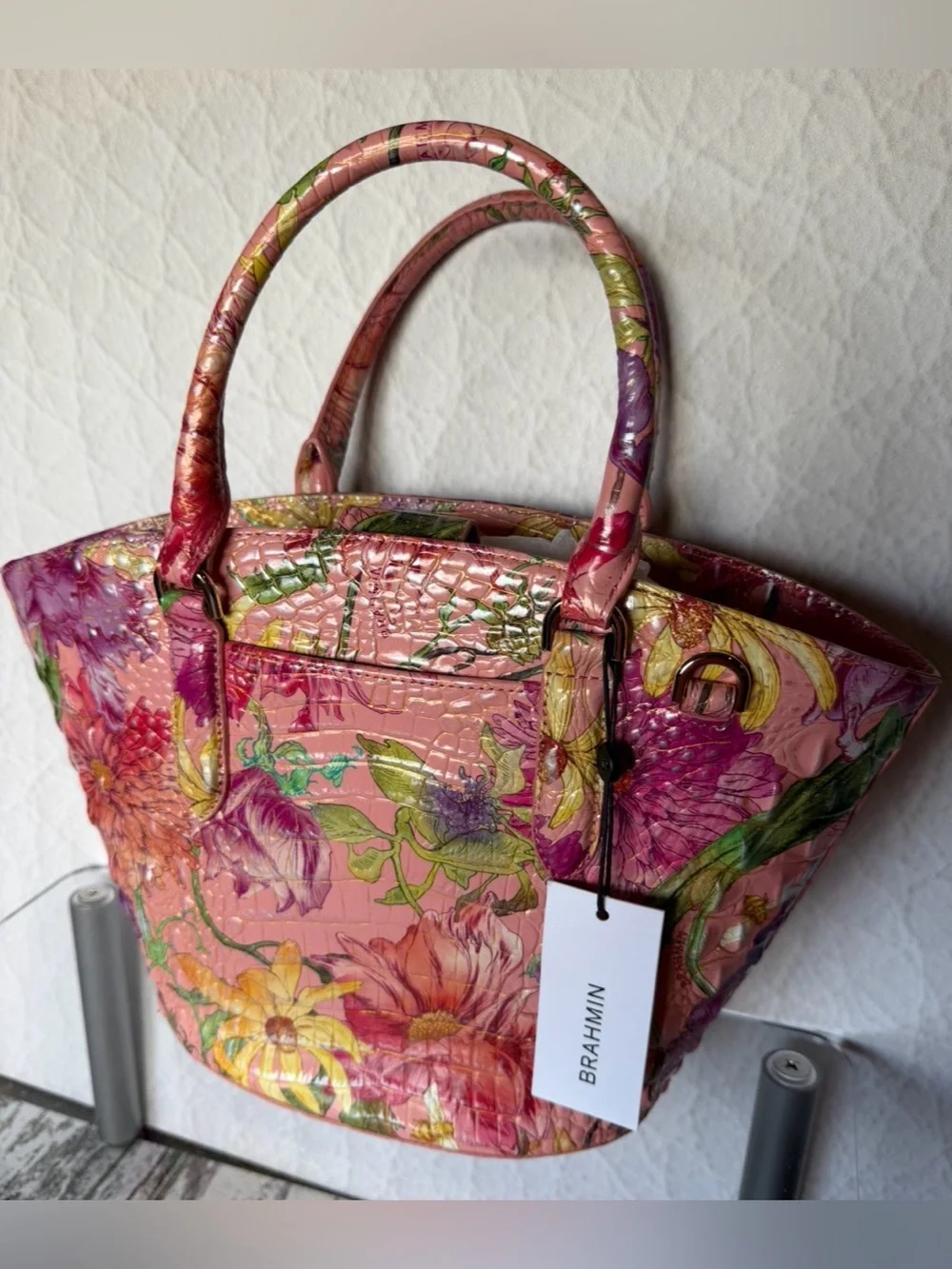 Gorgeous Brahmin Jenny perennial Shoulder Bag NWT flowers Botanical FLoral FIRM